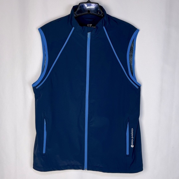 Vineyard Vines Convertible Jacket to Vest Performance Wear Size Medium in Navy - Picture 9 of 16